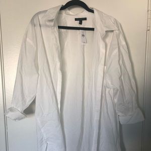 Oversized Banana Republic white button up